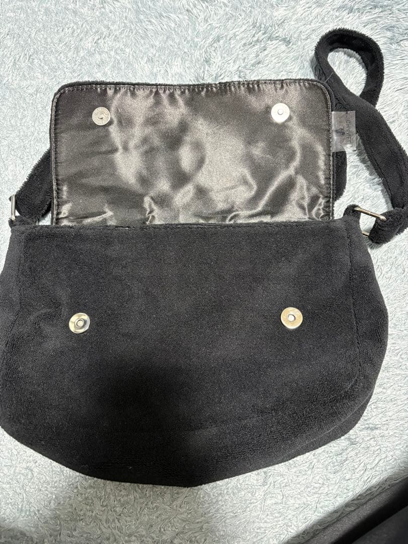 CHANEL スエードバッグ 黒 CCロゴ