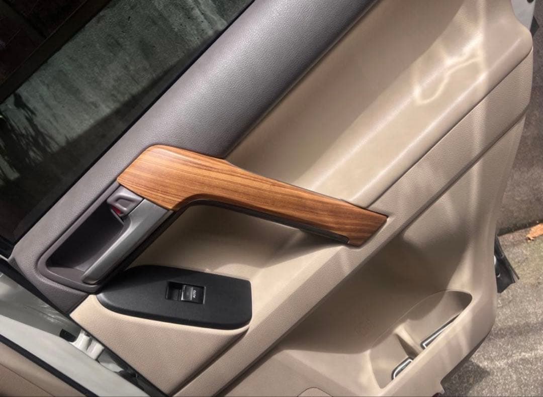 プラド150後期　木目ドアハンドルセット