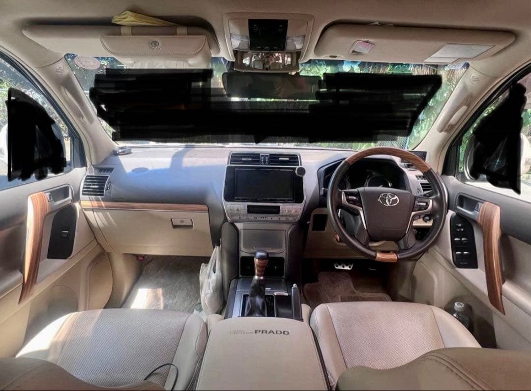 プラド150後期　木目ドアハンドルセット