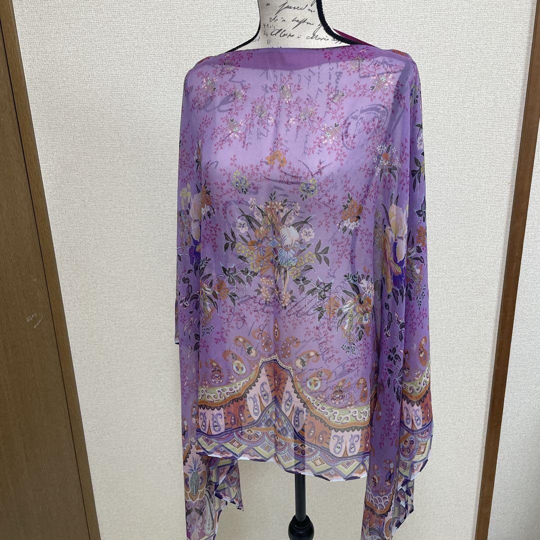 【極美品】ETRO エトロ　 ポンチョ　ケープ　大判ストールショール