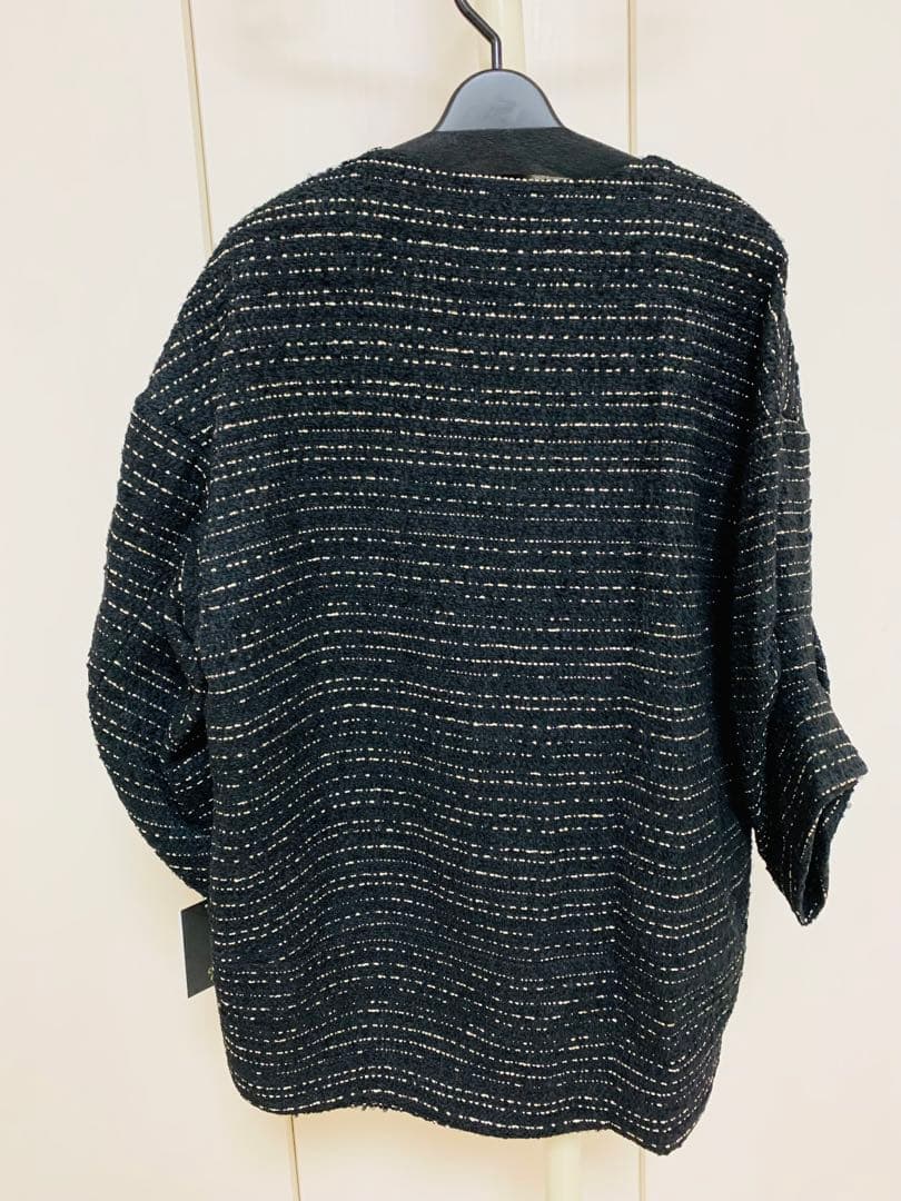 Aga GIOLICA DESIGN ノーカラーツイードジャケット定価46000