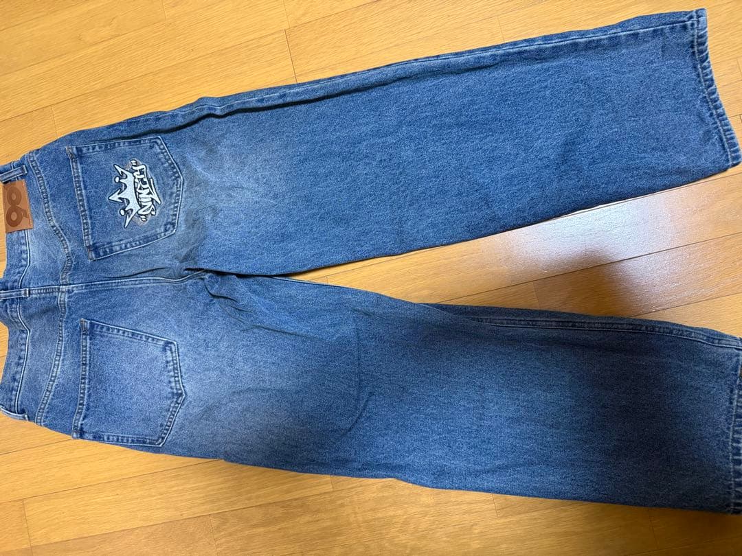 フード付きデニムジャケット インディゴブルー セットアップ