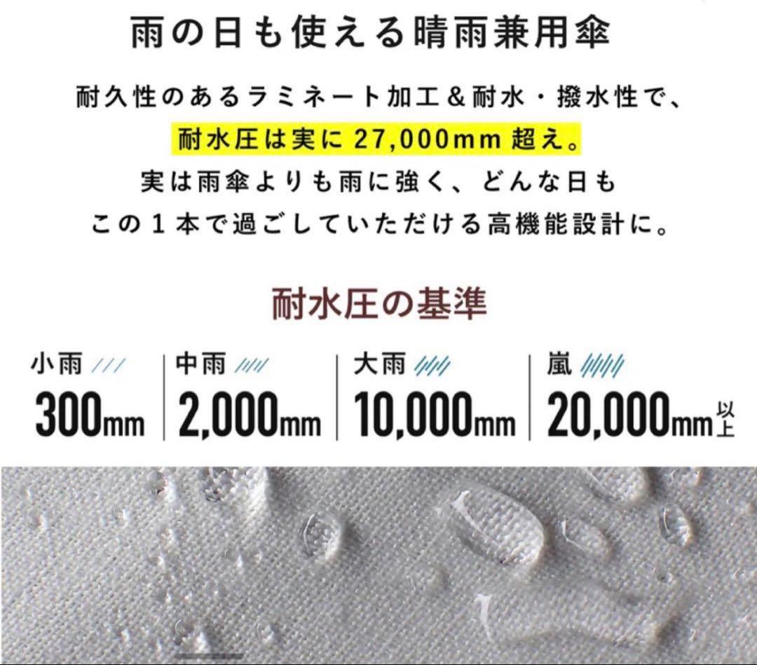 日傘 Waterfront COKAGE+ プラス 2段折傘 ラテベージュ