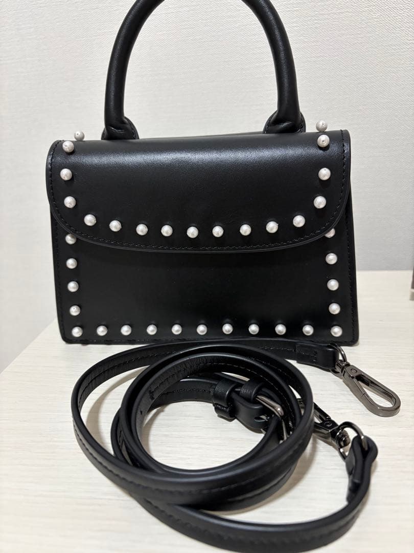 ツルバイマリコオイカワEdie パールショルダーバッグ ハンドバッグ　本革ver