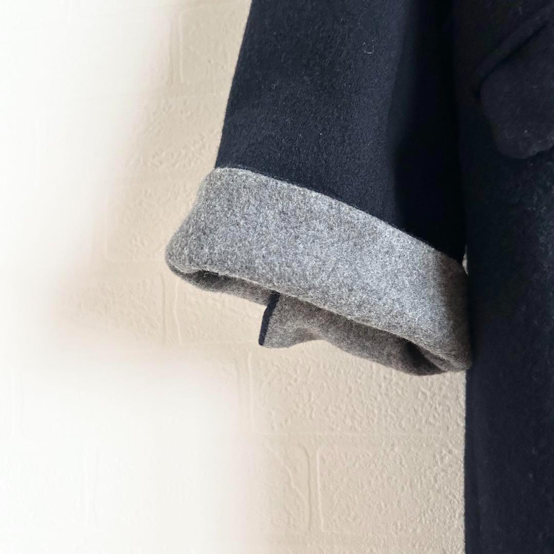 美品✨北欧　3WAYアレンジ襟のかろやかチェスターコート　ネイビー