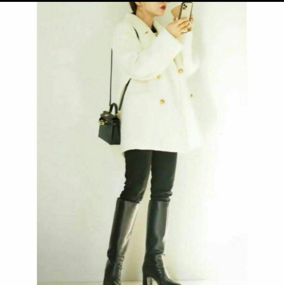 お値下げ　エストラータ エアリーループミドル コート ネイビー