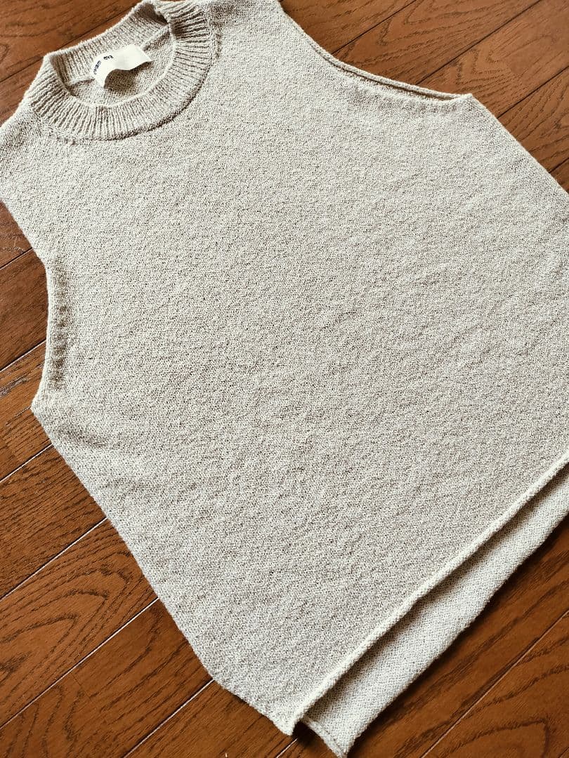 美品evam eva2024年製　wool lily vestウールニットベスト