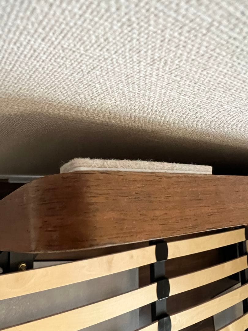 【直接受け取り可能】無印良品　セミダブルベッドフレーム　ウォールナット