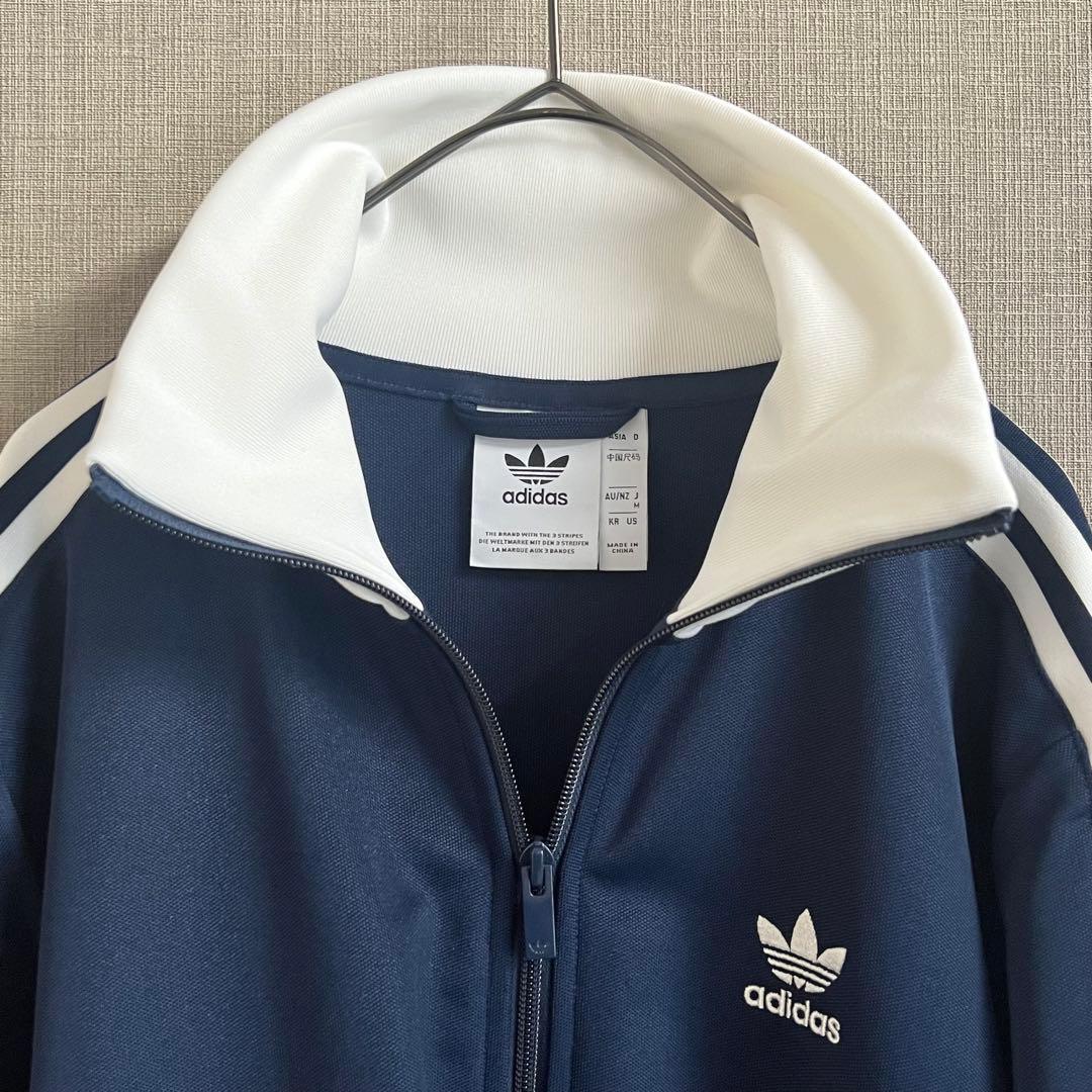 adidas ベッケンバウアー トラックトップ ジャージ M ネイビー