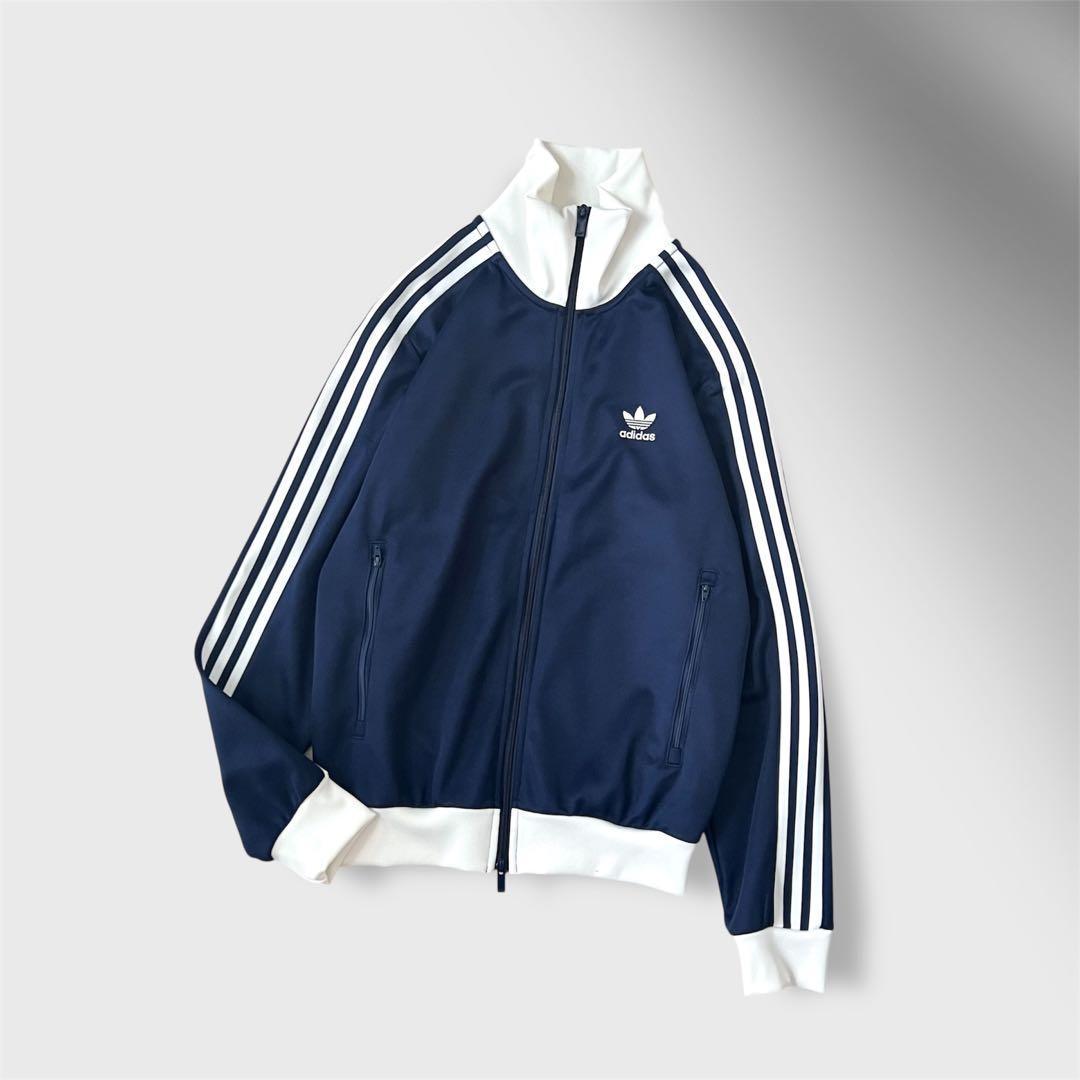adidas ベッケンバウアー トラックトップ ジャージ M ネイビー