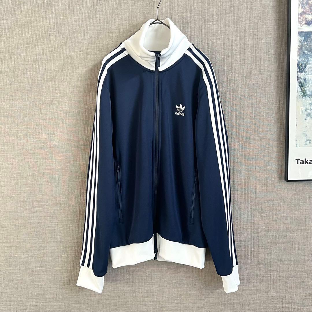 adidas ベッケンバウアー トラックトップ ジャージ M ネイビー
