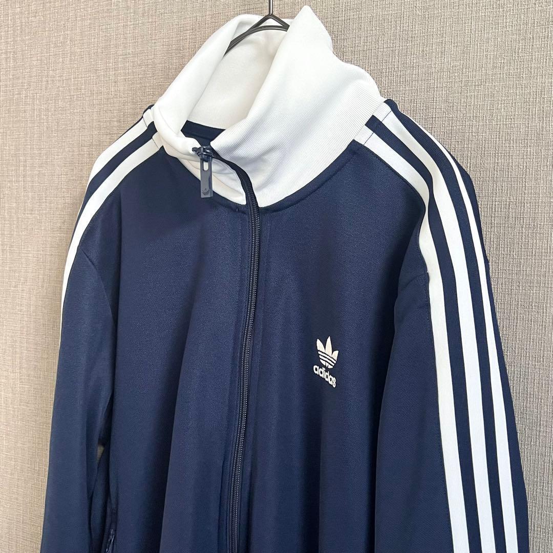 adidas ベッケンバウアー トラックトップ ジャージ M ネイビー