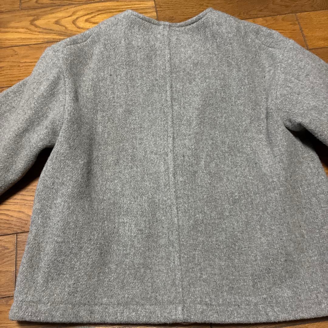 DANTON ノーカラージャケット グレー 36