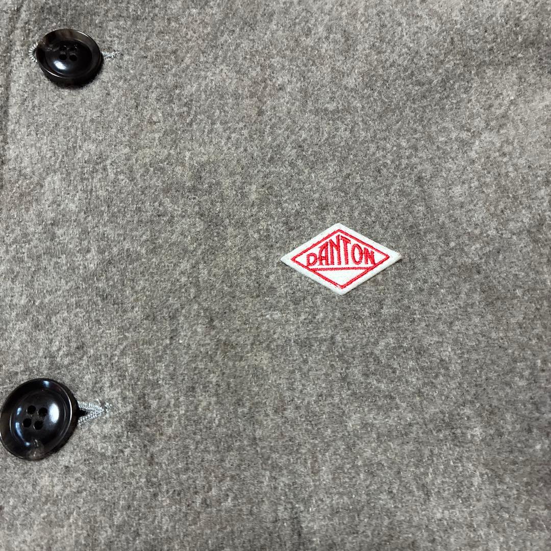DANTON ノーカラージャケット グレー 36