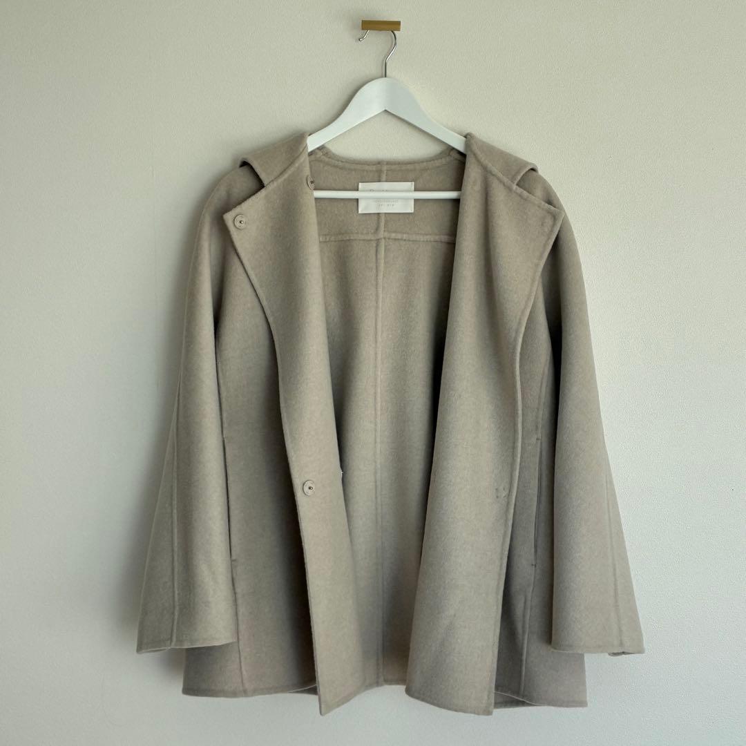 Ballsey プレミアムウールリバー フーデッドショートコート　ライトベージュ