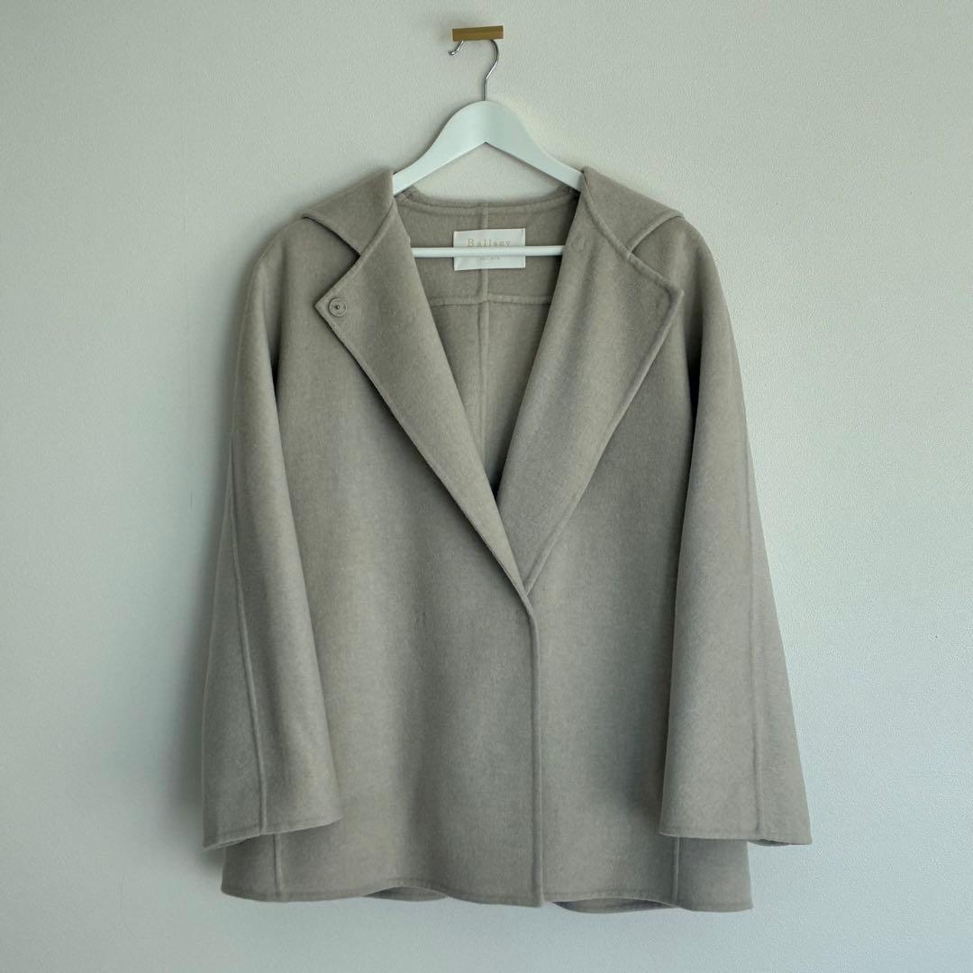 Ballsey プレミアムウールリバー フーデッドショートコート　ライトベージュ