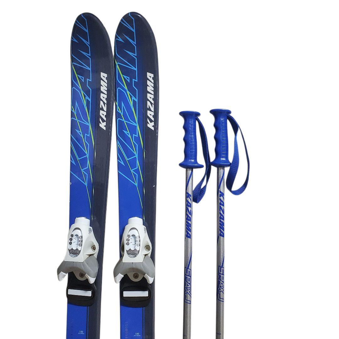 【ジュニア】KAZAMA SPAX J 100cm スキー3点セット