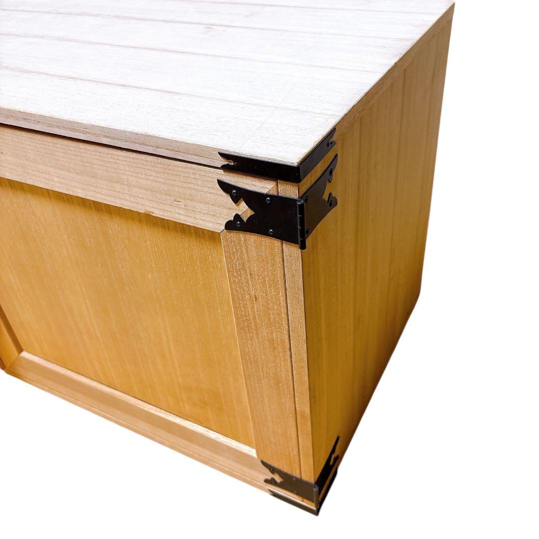 桐箪笥 小型収納棚 3段 衣装ダンス 着物 チェスト 観音開き 和装 レトロ