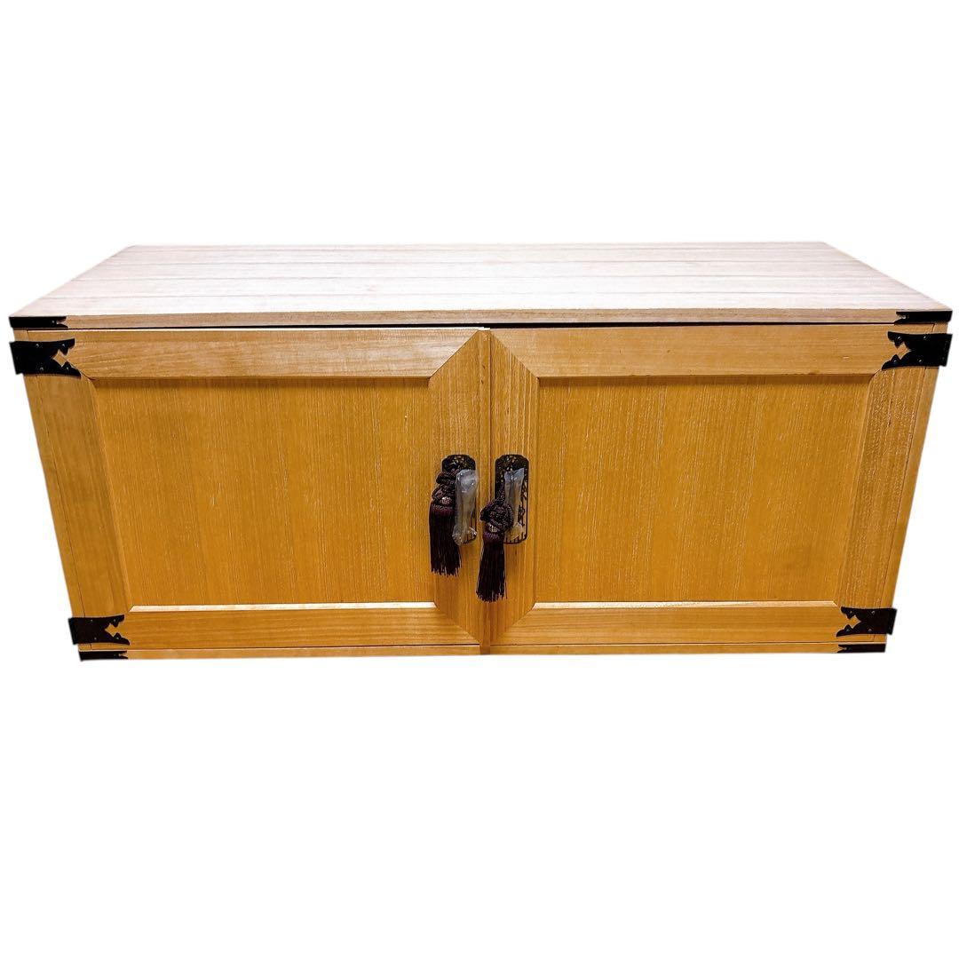 桐箪笥 小型収納棚 3段 衣装ダンス 着物 チェスト 観音開き 和装 レトロ