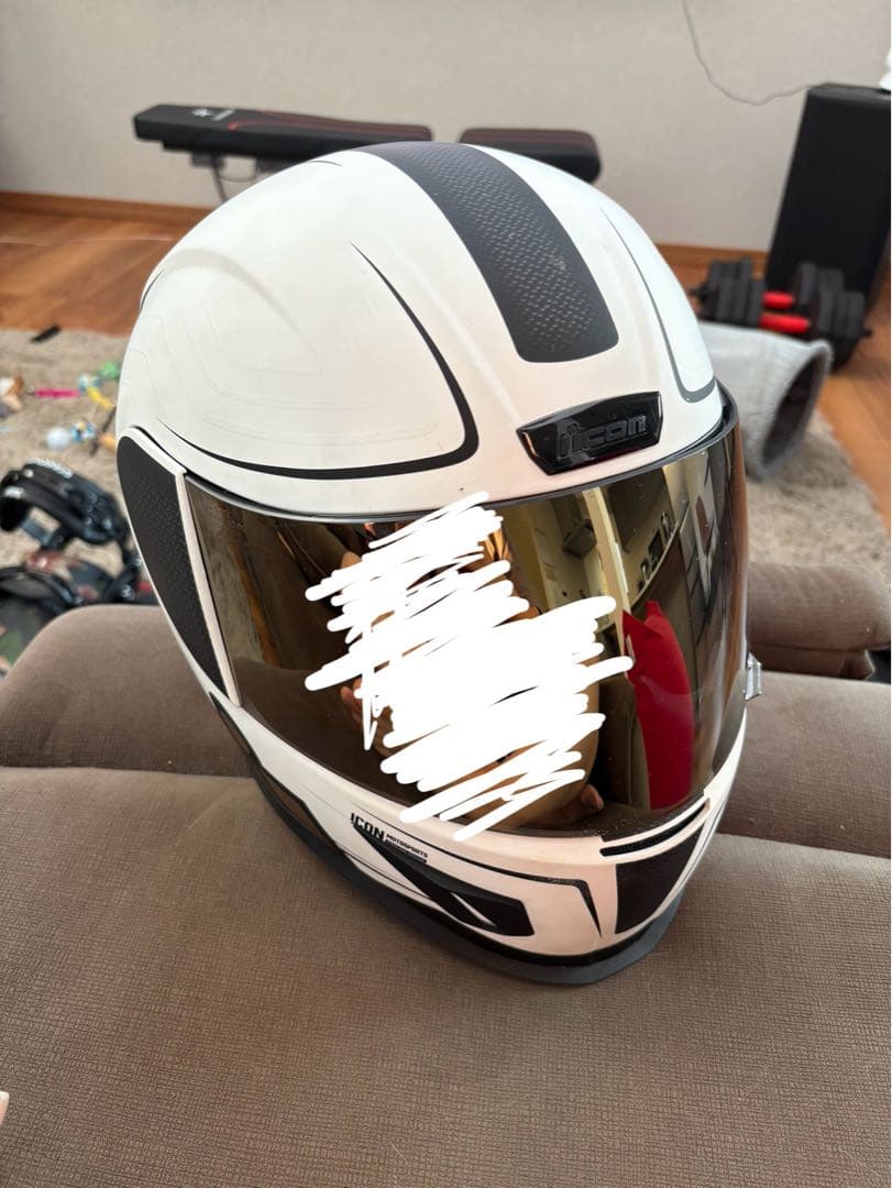 ICON AIRFORM ヘルメット ホワイト/ブラック スモークシールド