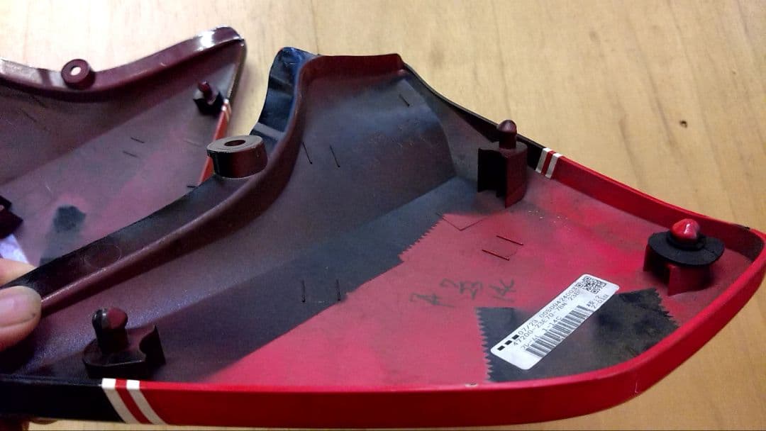 GSX400インパルス 純正サイドカバー、フロントフェンダーセットヨシムラカラー