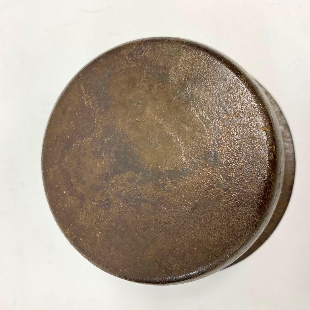 Y 中国 古銅 香炉 古玩 銘有 獅子 蓋付き 　琢磨