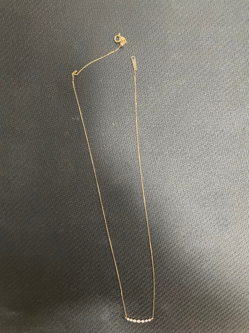 agete　K18 ダイヤモンド ネックレス 0.2ct