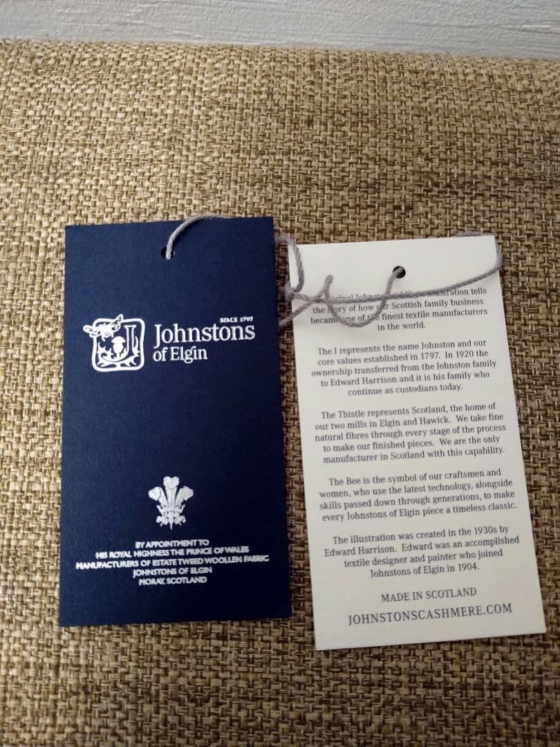 ジョンストンズ Johnstonsカシミヤ ギンガムチェック 大判ストール