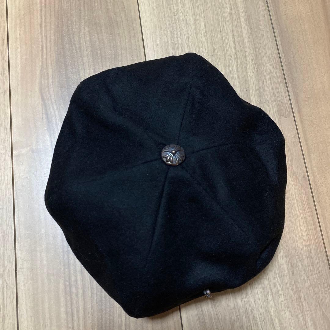 GINA ジーナ クロスボール セーフピン付き ベレー帽 カシミヤ シルク