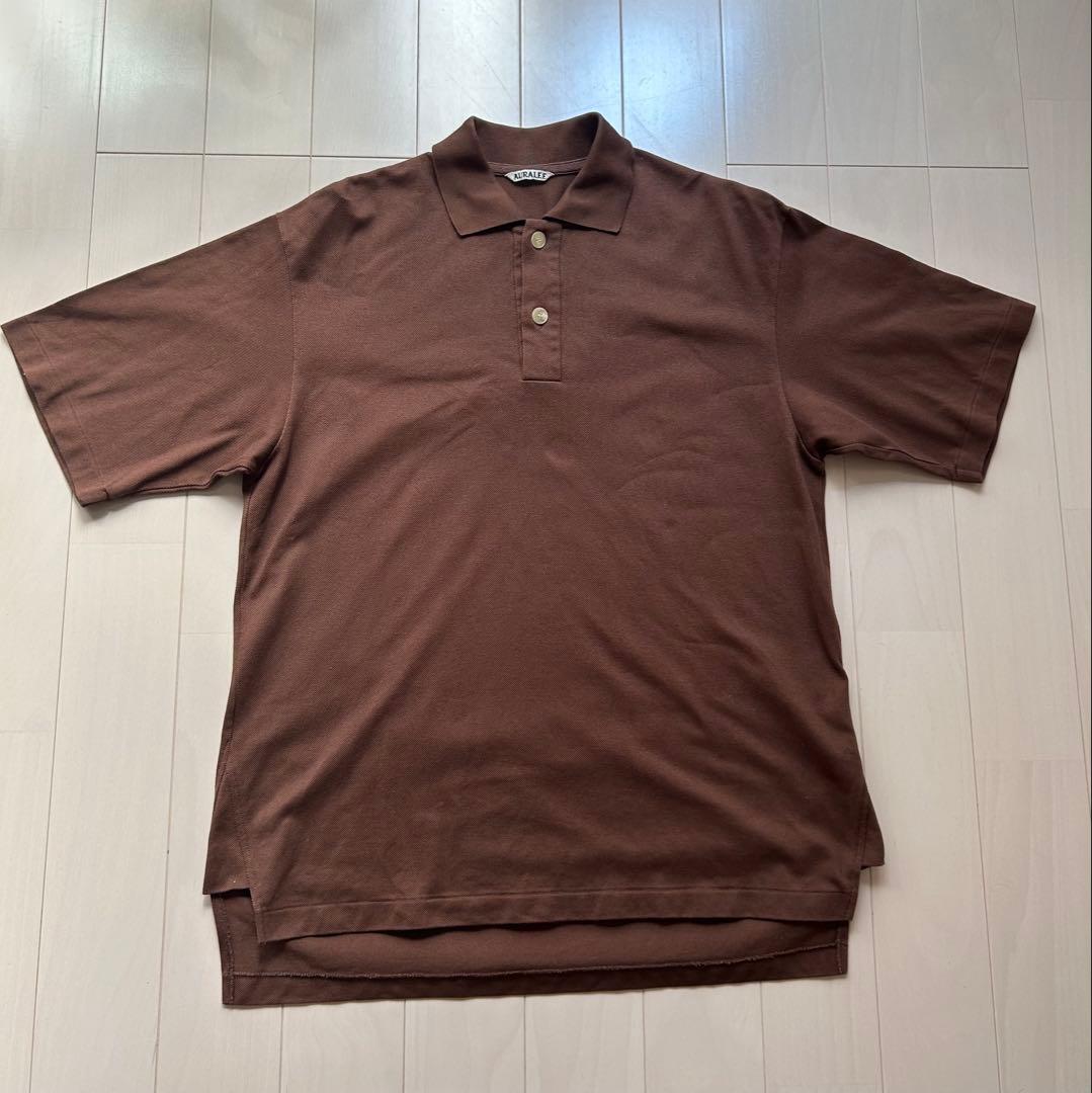 トップス AURALEE SUPER FINE COTTON BIG POLO