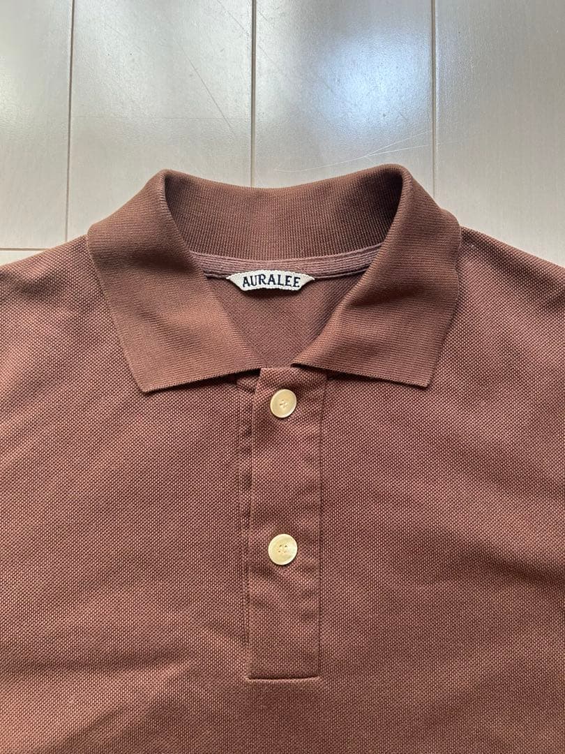 トップス AURALEE SUPER FINE COTTON BIG POLO