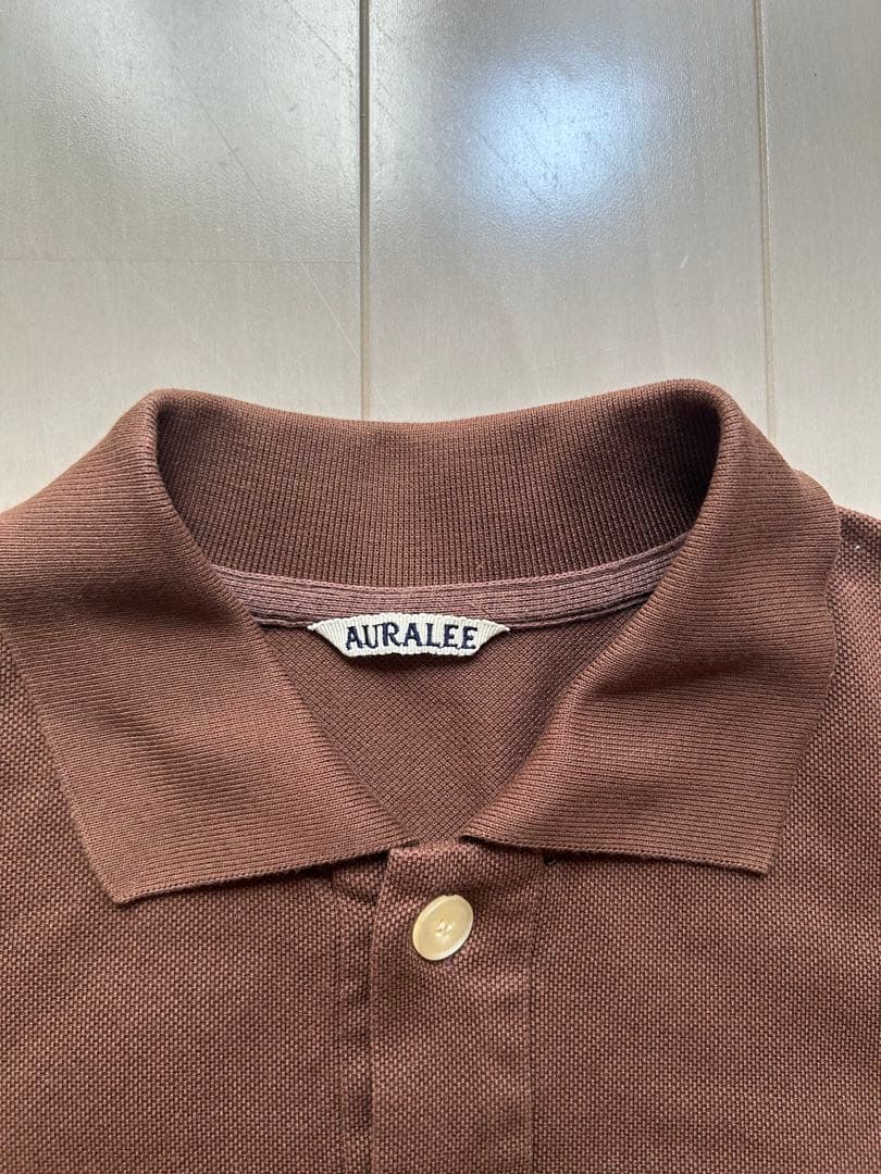 トップス AURALEE SUPER FINE COTTON BIG POLO