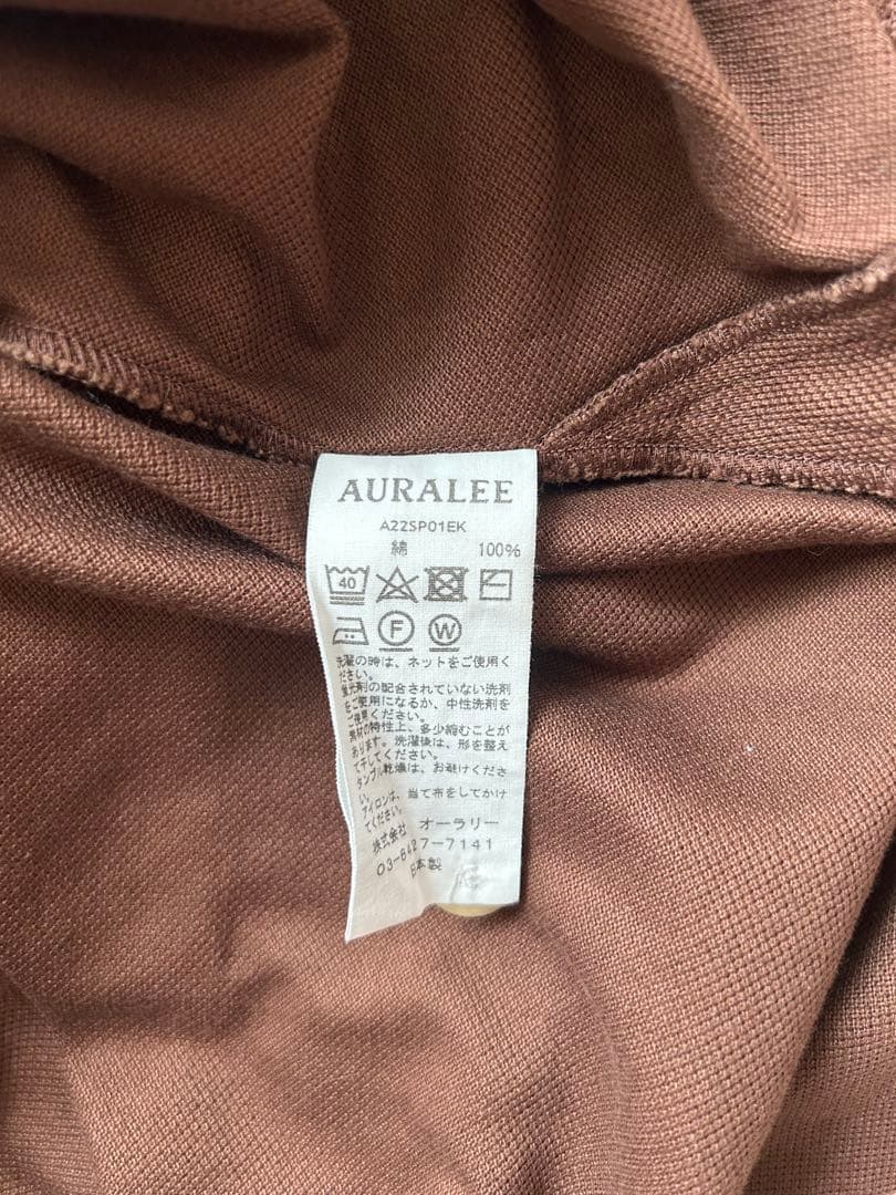 トップス AURALEE SUPER FINE COTTON BIG POLO
