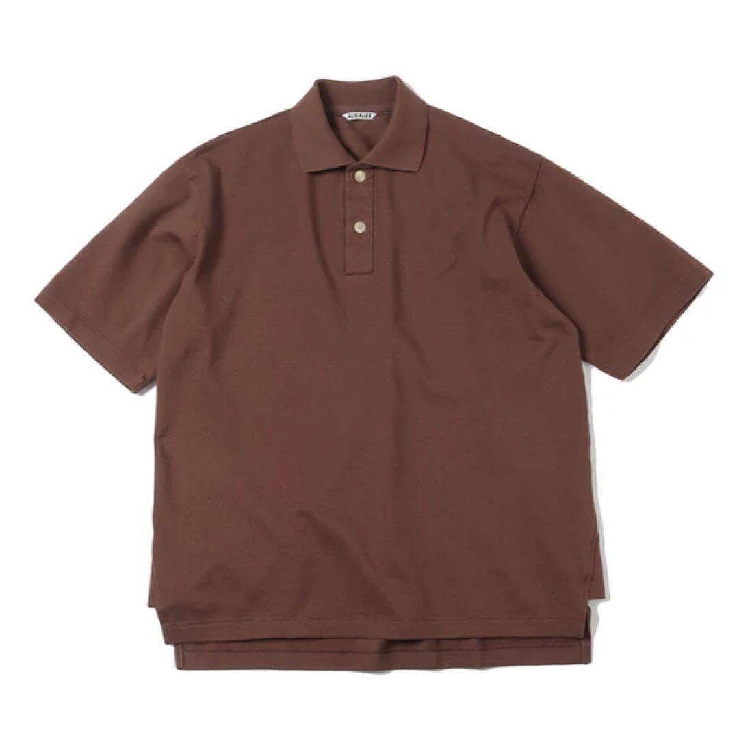 トップス AURALEE SUPER FINE COTTON BIG POLO