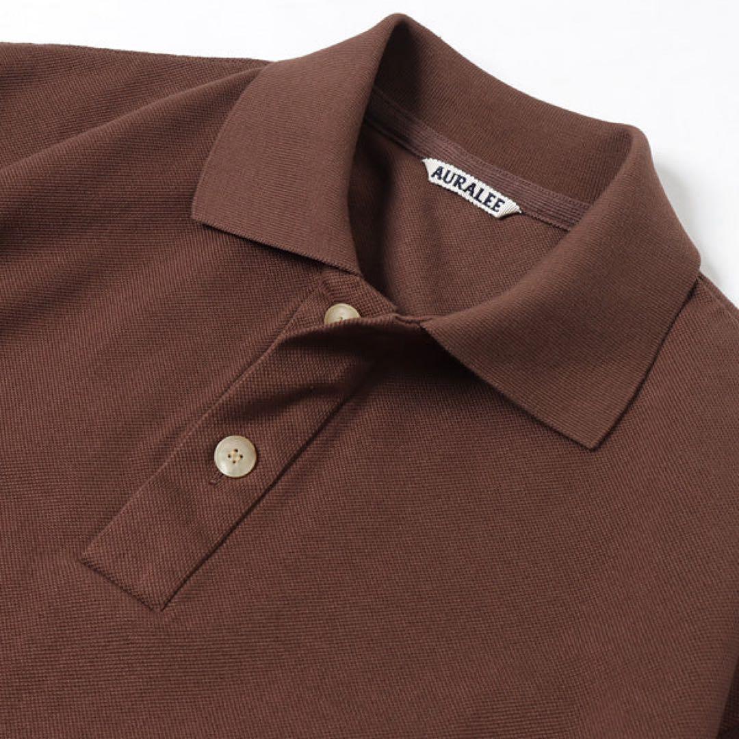 トップス AURALEE SUPER FINE COTTON BIG POLO