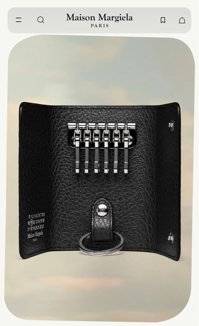 【未使用品】Maison Margiela ブラックキーケース