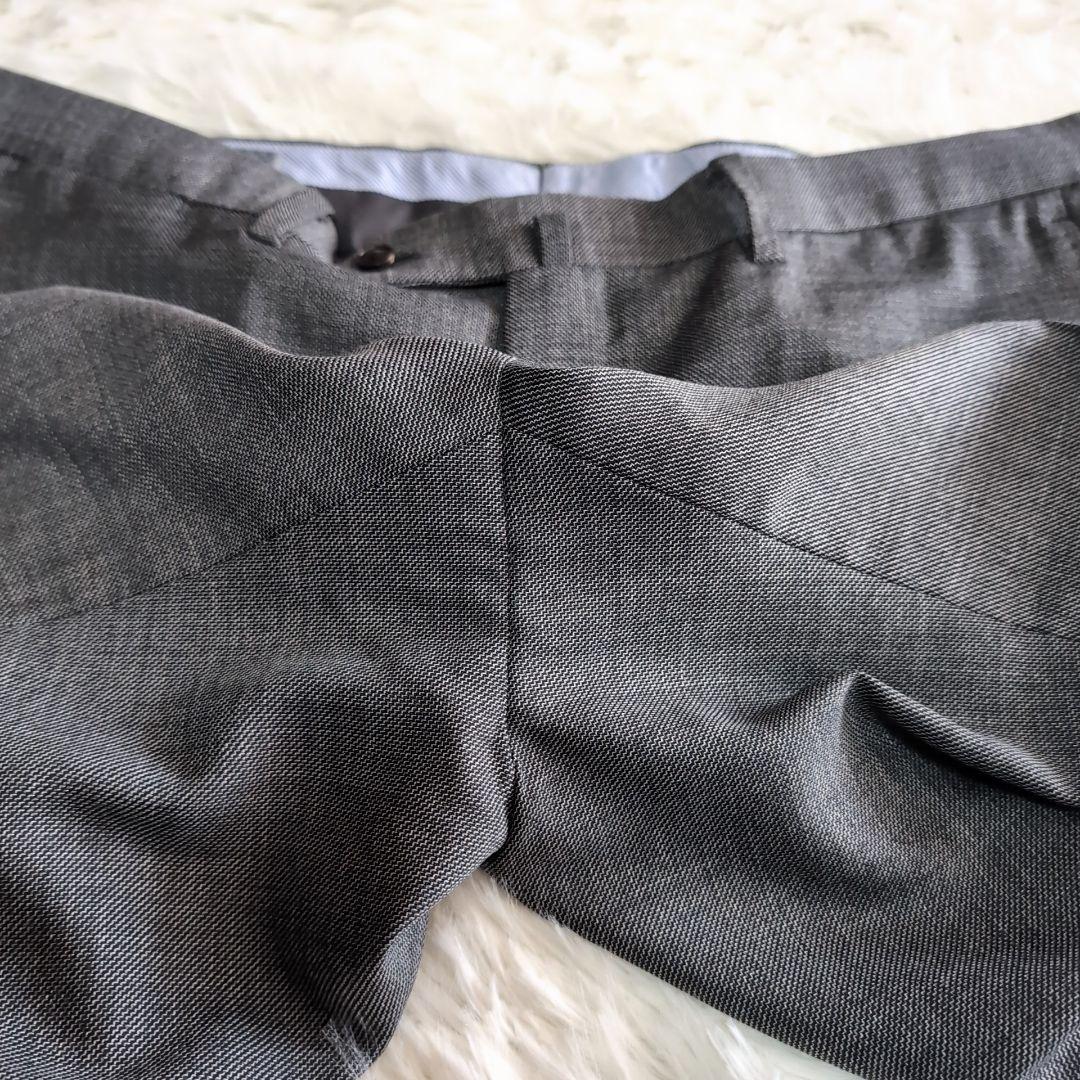 美品 スーツカンパニー REDA ホップサック スーツ スリーピース チャコール