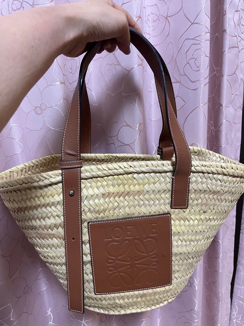 ロエベ　LOEWE カゴバック　ミディアム　美品　保存袋＆ショッパーあり