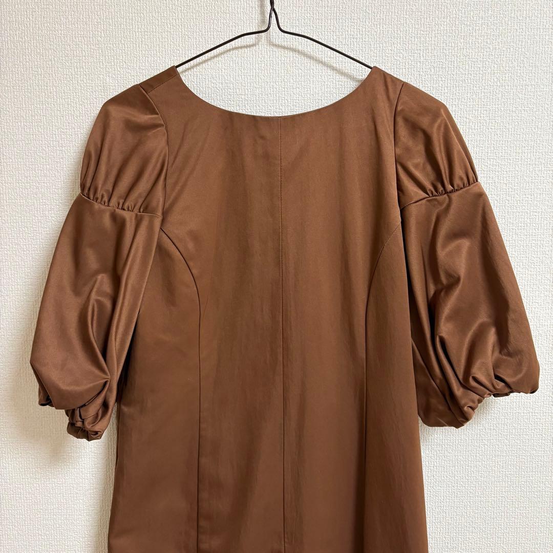 anuans　オケージョン　バルーンスリーブストレートワンピース ワンピース