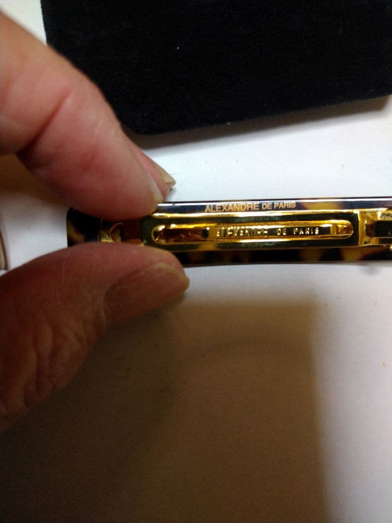 ALEXANDRE DE PARIS べっ甲風 バレッタ