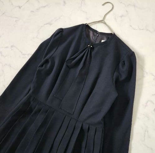 ma.a.cha　セルフォード　ボウタイ　プリーツ　ワンピース　フォーマル