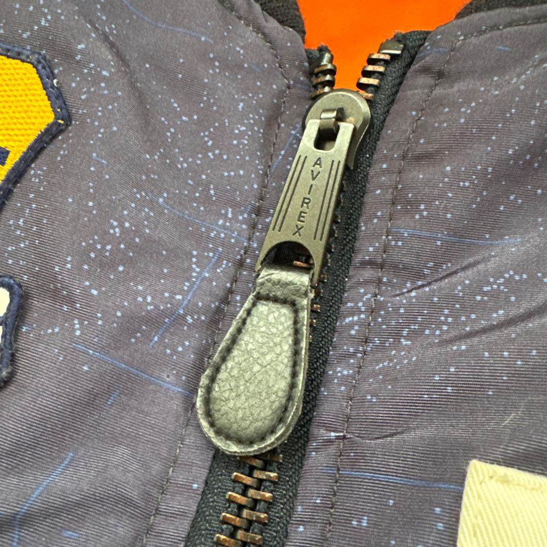 【極美品　リバーシブル　背面ゴツ刺繍】AVIREX MA-1 スペースコマンド