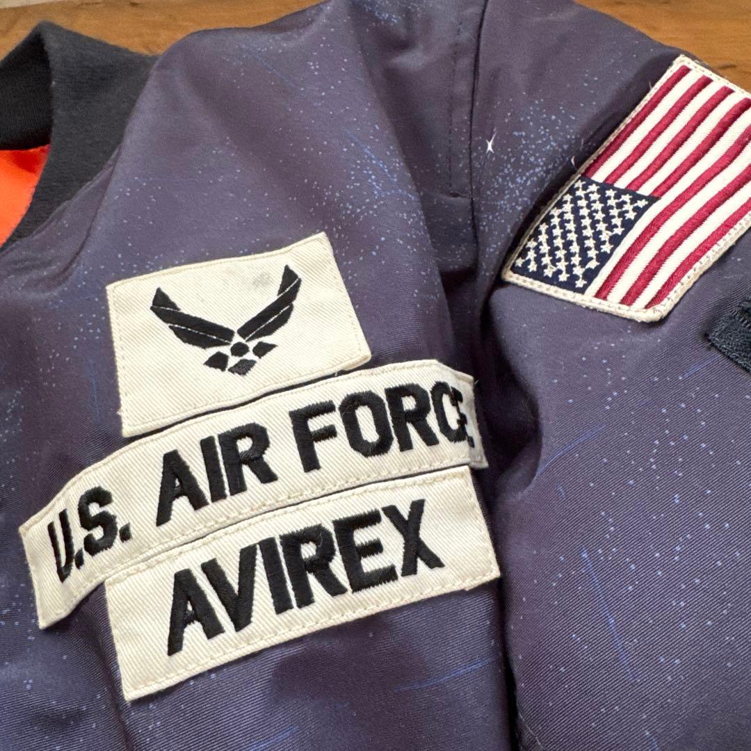 【極美品　リバーシブル　背面ゴツ刺繍】AVIREX MA-1 スペースコマンド