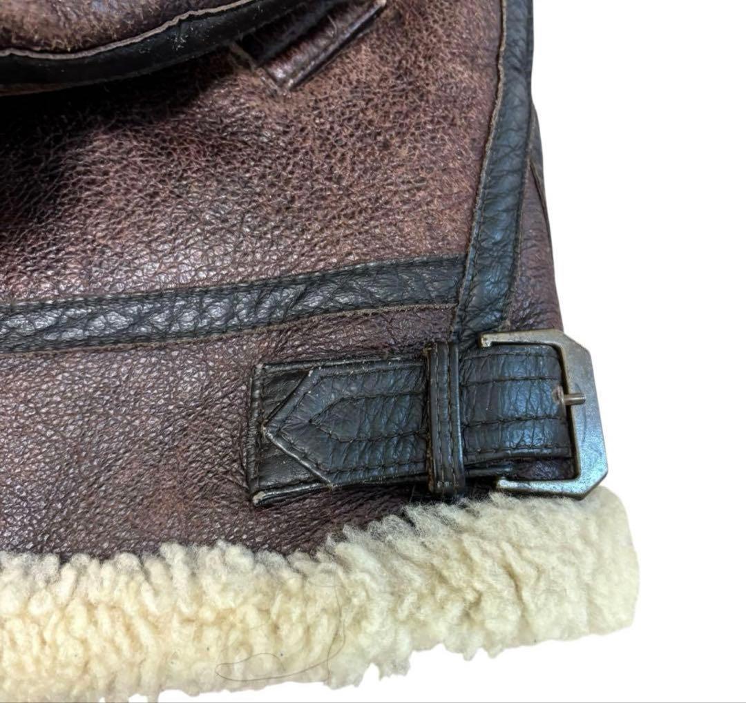 B-3 フライトジャケット　U.S ARMY ブラウン　羊皮　L