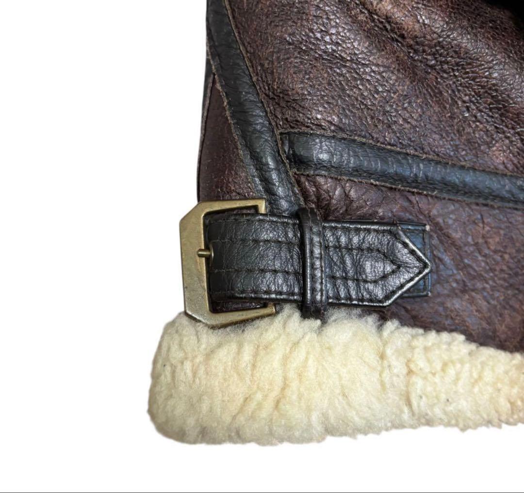 B-3 フライトジャケット　U.S ARMY ブラウン　羊皮　L