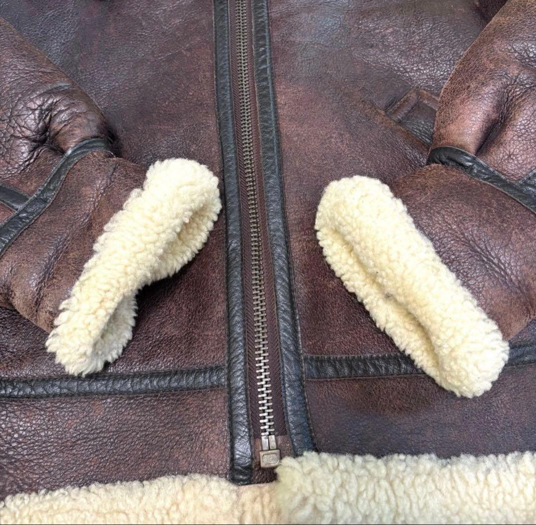 B-3 フライトジャケット　U.S ARMY ブラウン　羊皮　L