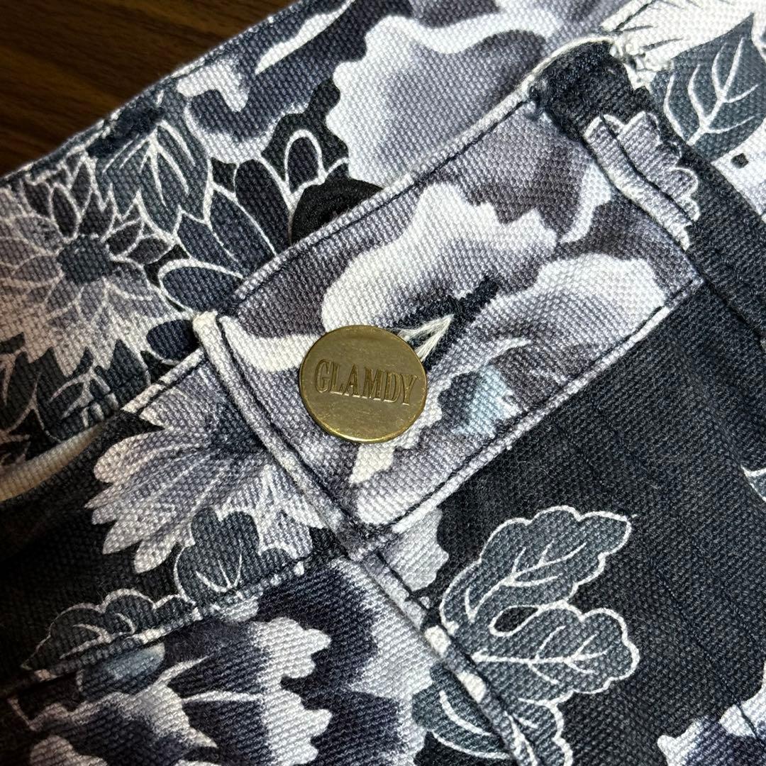 GLAMDY グラムディ　和風花柄パンツ 和柄　牡丹　蝶　サイズ3