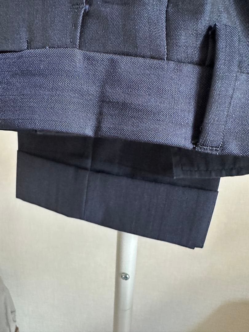 LARDINI ダークブルー ストライプ スーツジャケット