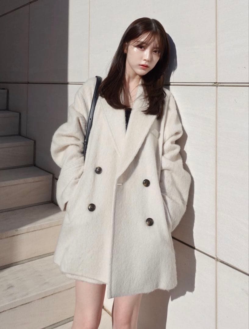 オーバーサイズウールシャギージャコット