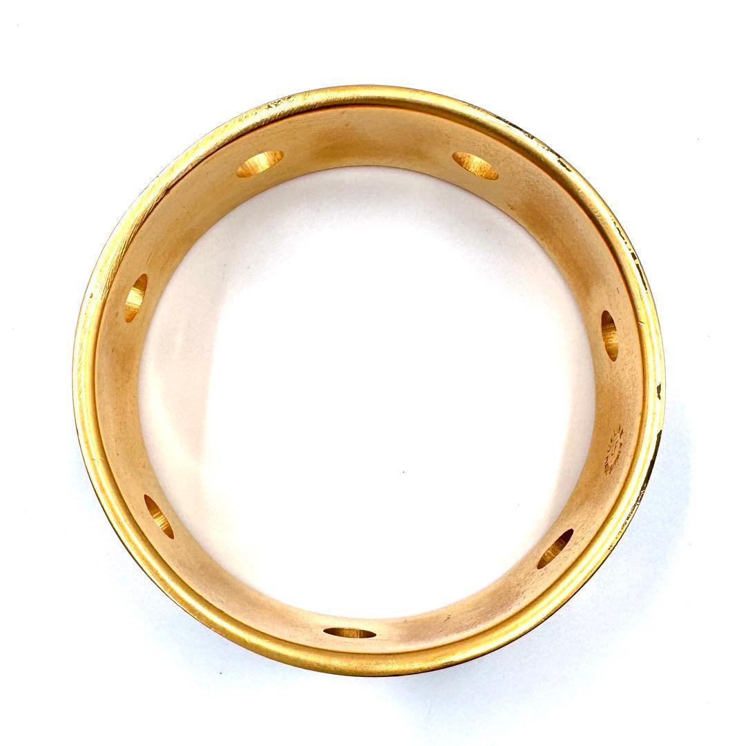 美品✨　セリーヌ　バングル　正規品　ゴールド　ブレスレット　イタリア製　黒　LF